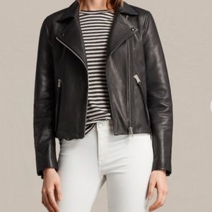 ALL SAINTS Dalby Leather Jacket, Black